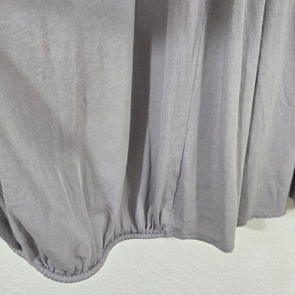Garnet Hill Light Gray Flowing Maxi Skirt w/Pockets Boho Prairie Cottagecore, L - Picture 4 of 7